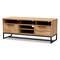 Baxton Studio Reid Industrial Oak Finished Wood and Black Metal 2-Drawer TV Stand 162-10294 - alternate 1